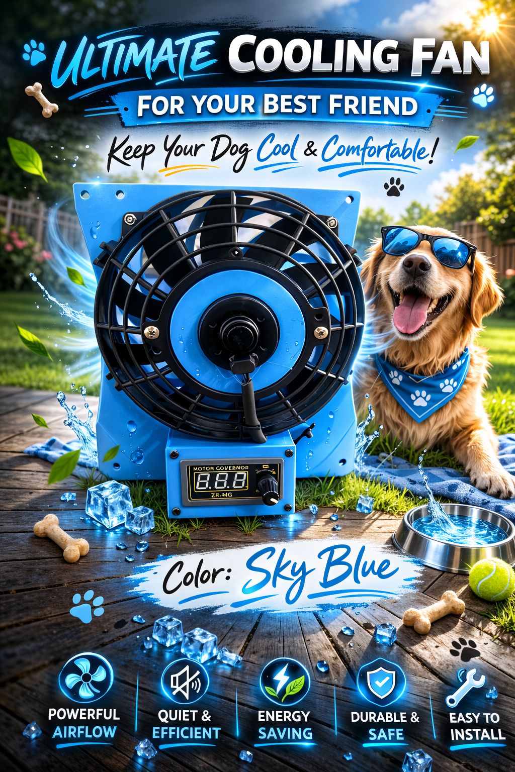 Kspace Dog Kennel Fan V1