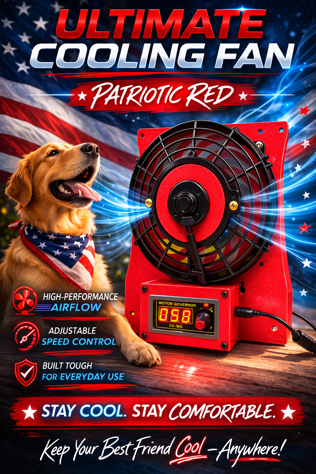 Kspace Dog Kennel Fan V1